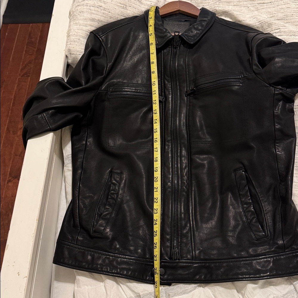 All Saints Men’s Black Leather Jacket - Picture 9 of 9